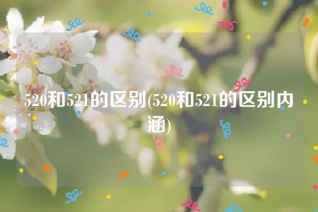 520和521的区别(520和521的区别内涵)