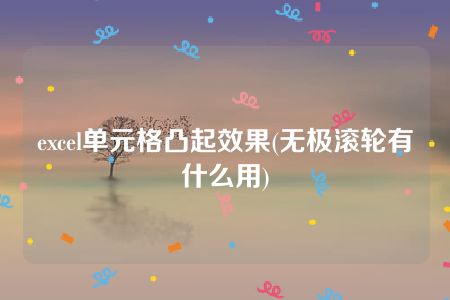 excel单元格凸起效果(无极滚轮有什么用)