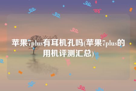 苹果7plus有耳机孔吗(苹果7plus的用机评测汇总)