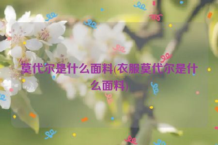 莫代尔是什么面料(衣服莫代尔是什么面料)