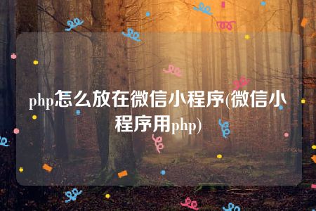 php怎么放在微信小程序(微信小程序用php)