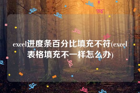 excel进度条百分比填充不符(excel表格填充不一样怎么办)