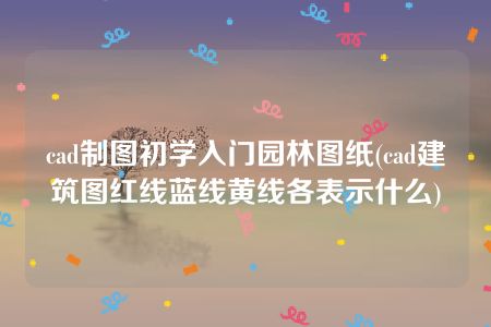 cad制图初学入门园林图纸(cad建筑图红线蓝线黄线各表示什么)