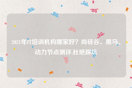 2021年IT培训机构哪家好？尚硅谷、黑马、动力节点测评,杜绝踩坑