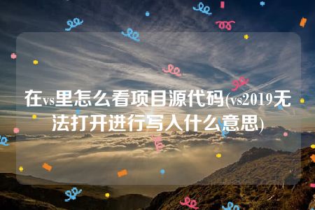 在vs里怎么看项目源代码(vs2019无法打开进行写入什么意思)