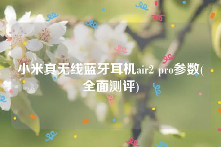 小米真无线蓝牙耳机air2 pro参数(全面测评)