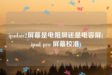 ipadair2屏幕是电阻屏还是电容屏(ipad pro 屏幕校准)