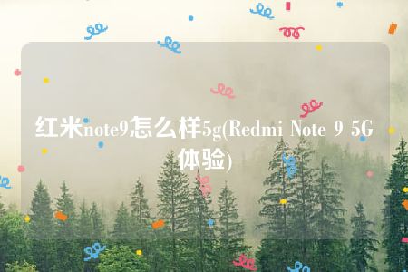红米note9怎么样5g(Redmi Note 9 5G体验)