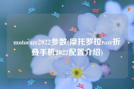 motorazr2022参数(摩托罗拉razr折叠手机2022配置介绍)