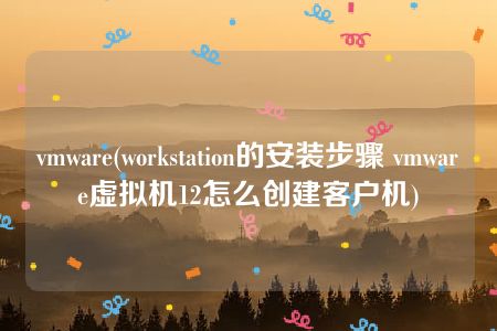 vmware(workstation的安装步骤 vmware虚拟机12怎么创建客户机)